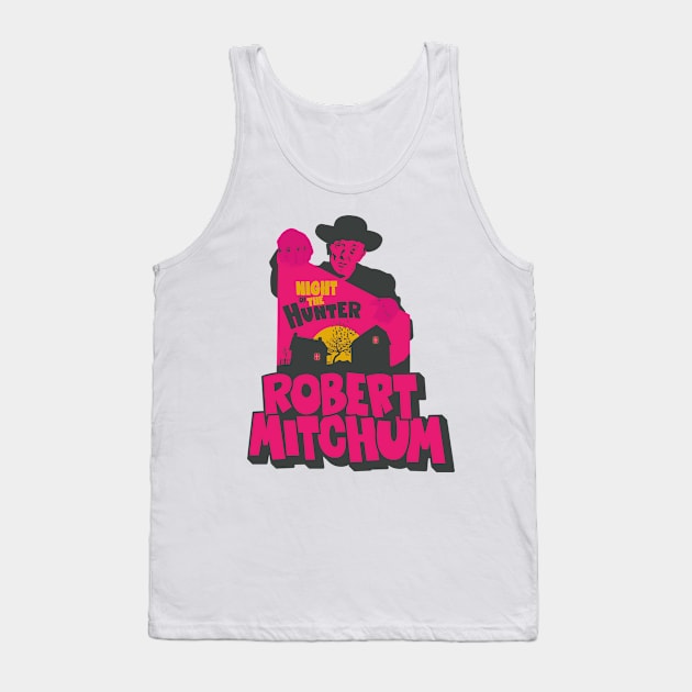 The Night of the Hunter: Captivating Robert Mitchum's Iconic Performance Tank Top by Boogosh